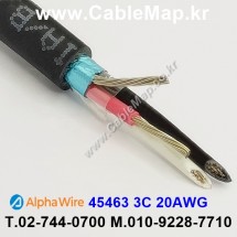 AlphaWire 45463, Black 3C 20AWG 알파와이어 300미터