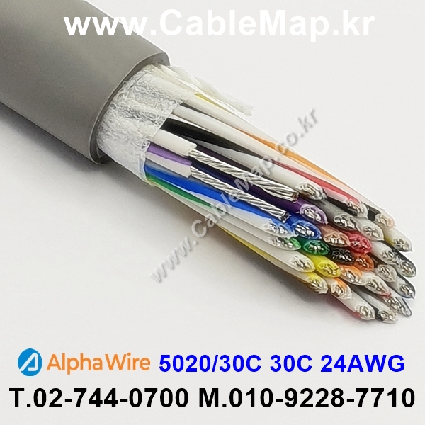 AlphaWire 5020/30C, Slate 30C 24AWG 알파와이어 300미터