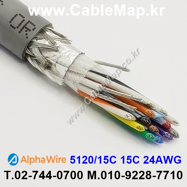 AlphaWire 5120/15C, Slate 15C 24AWG 알파와이어 300미터